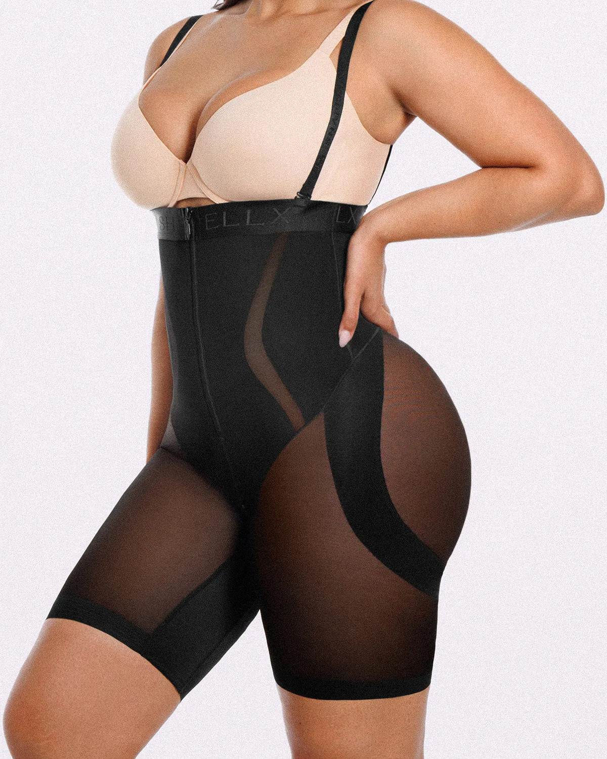 Back Smoothing Lace Underwire Bra Set