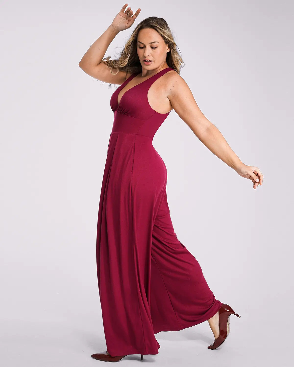 Deep Plunge Shaping Bodysuit with Tummy Control