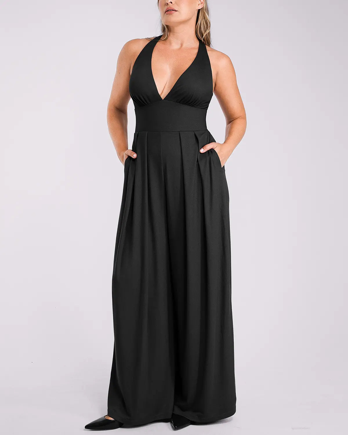 Deep Plunge Shaping Bodysuit with Tummy Control