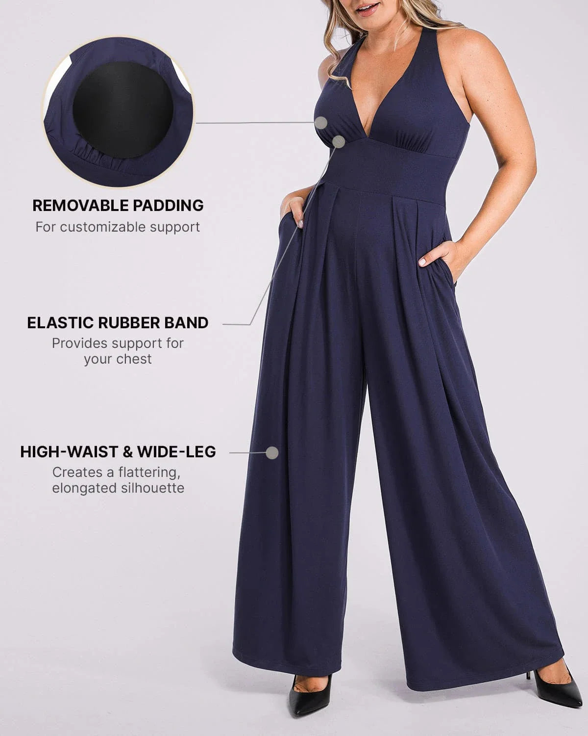 Deep Plunge Shaping Bodysuit with Tummy Control