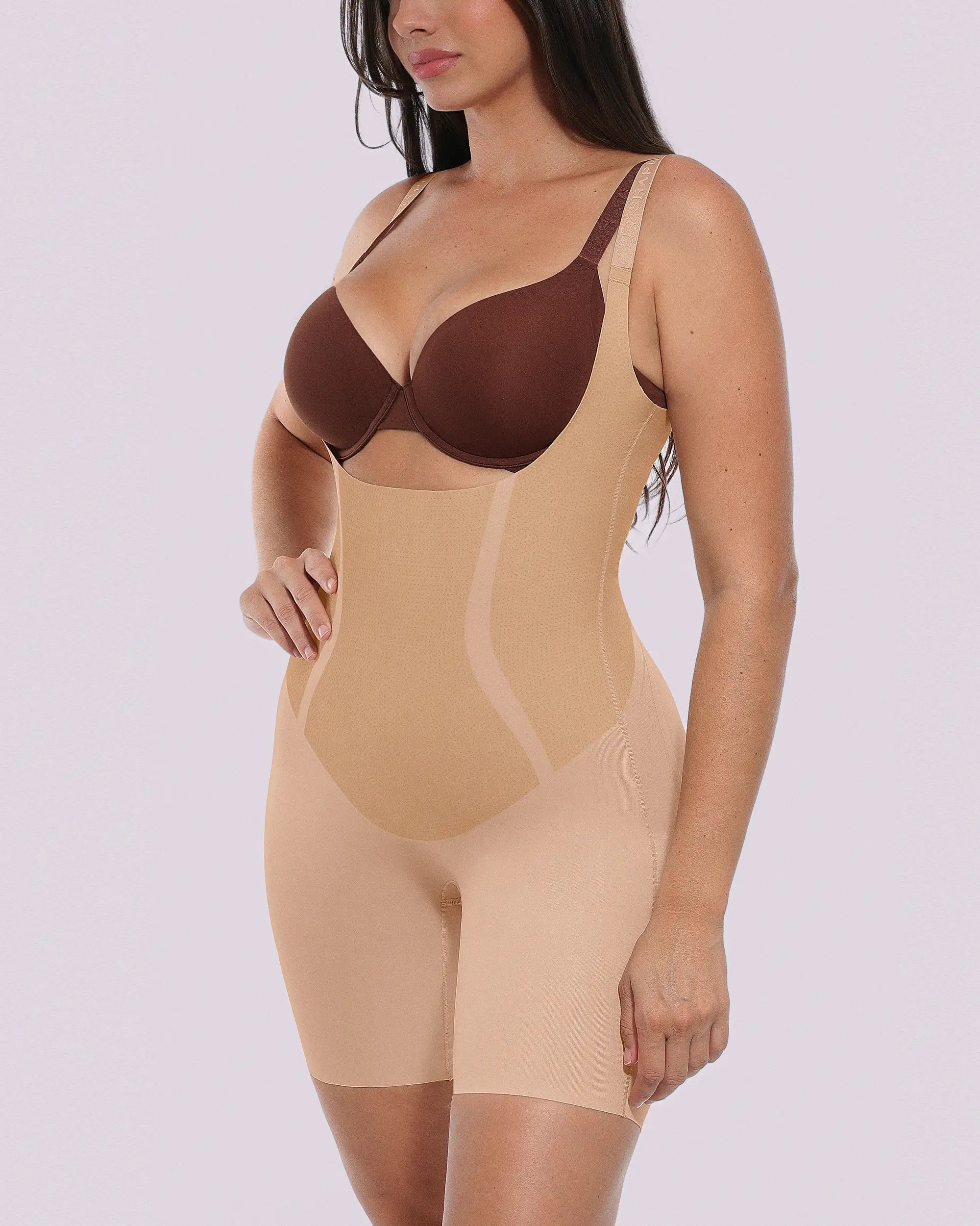 Sculpting Open Bust Full Bodysuit