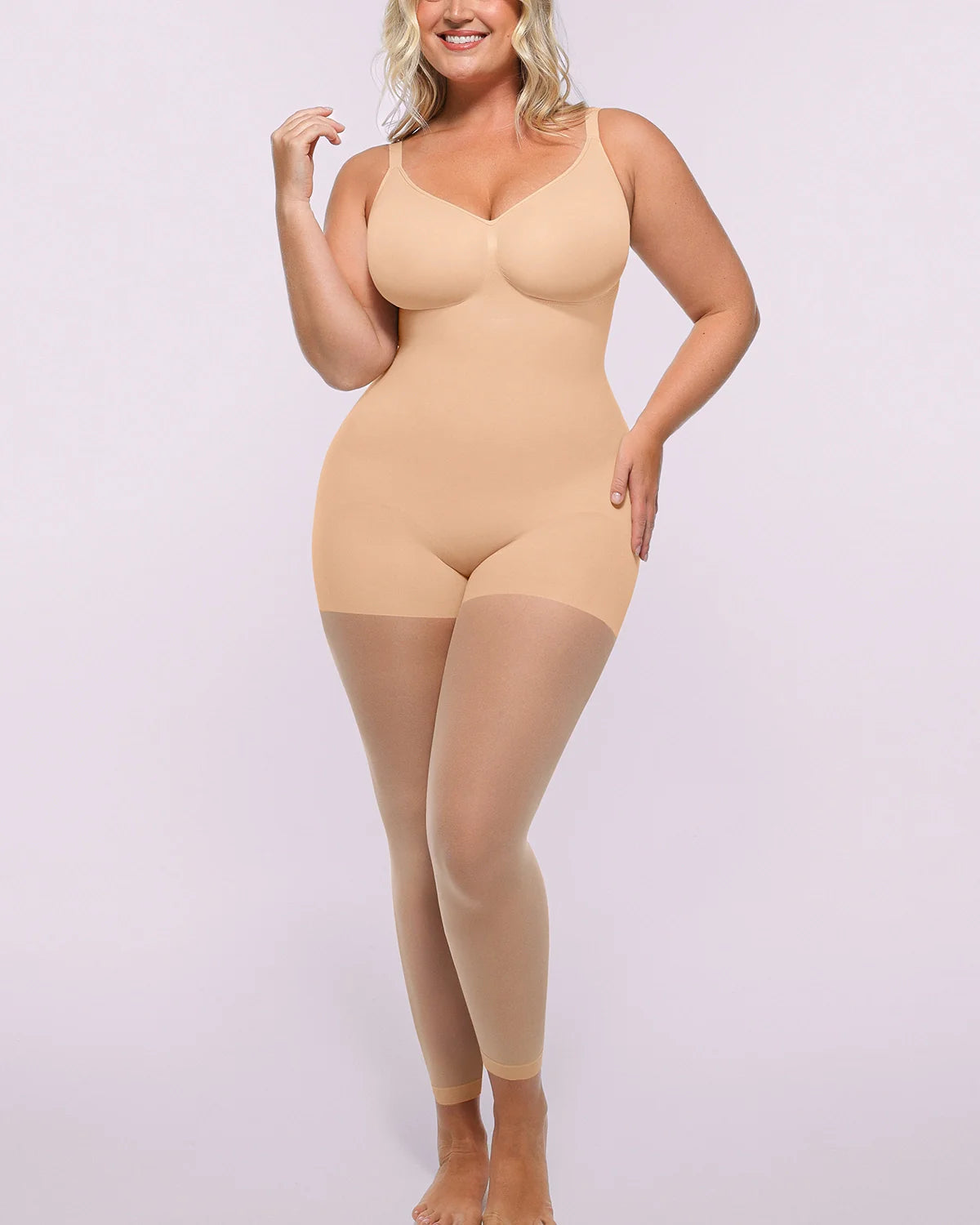 Comfortable Sculpting Bodysuit and Bra Set