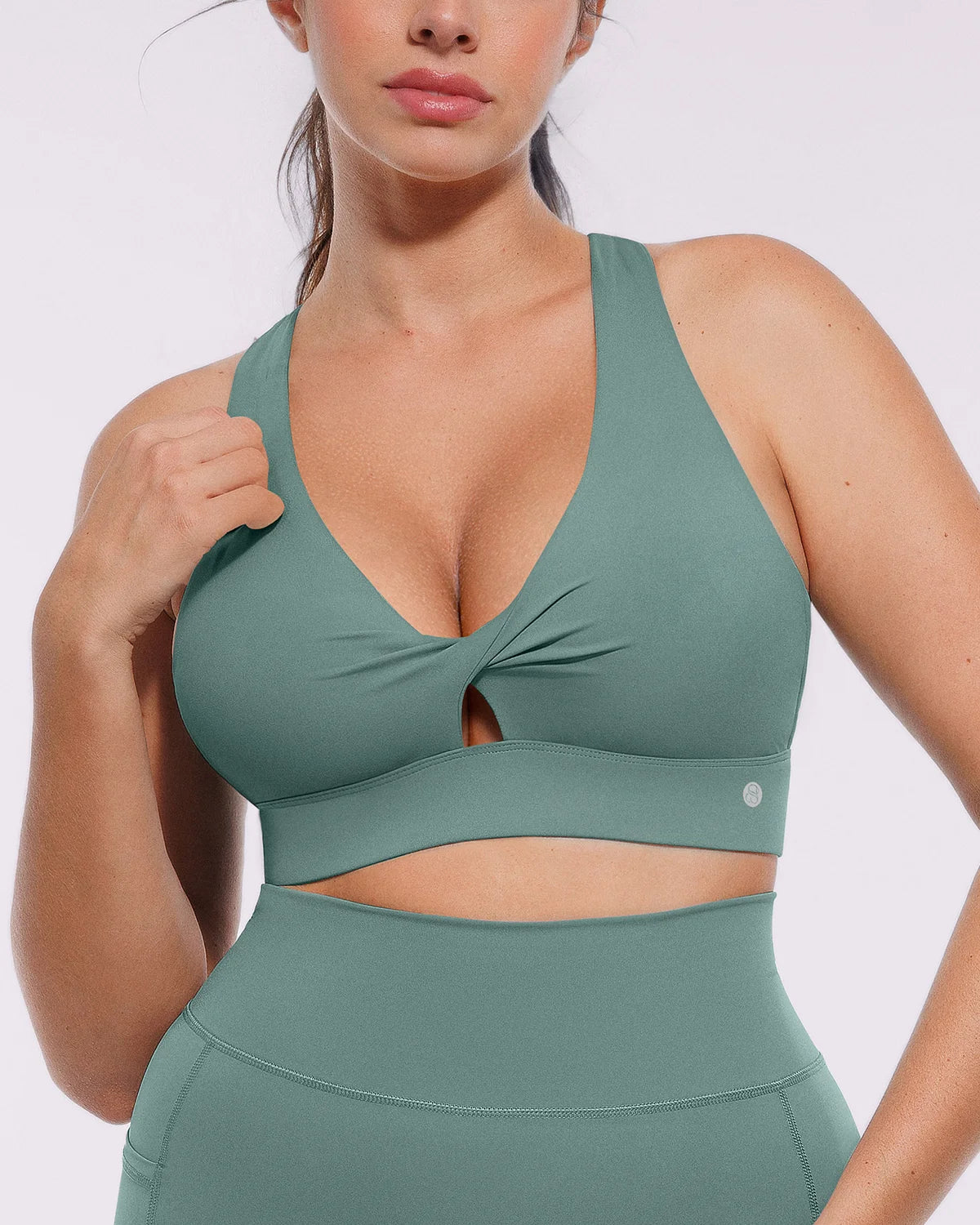 Cutout Medium Impact Sculpting Sports Bra