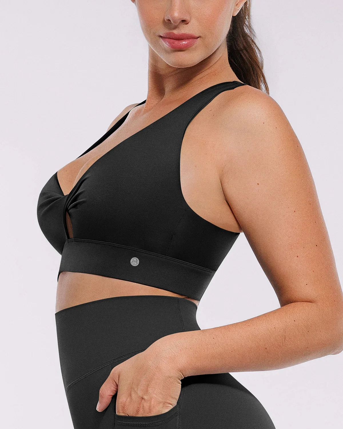 Cutout Medium Impact Sculpting Sports Bra