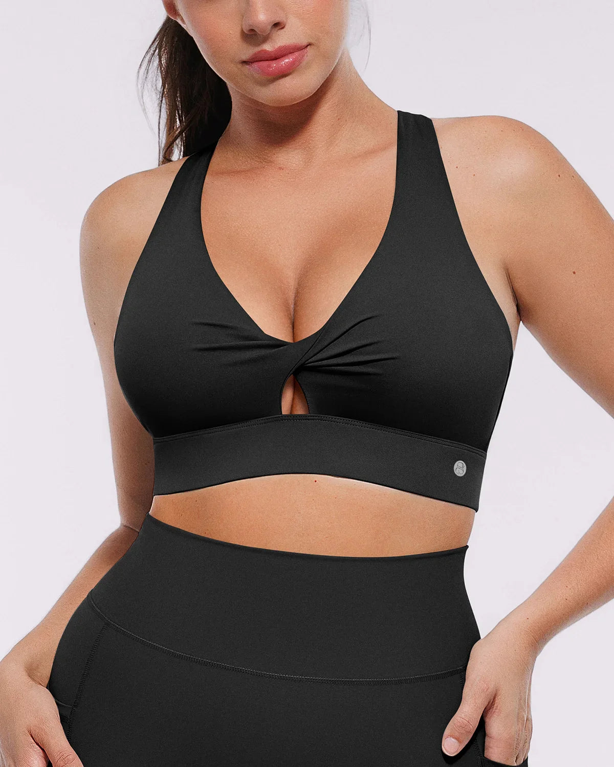 Cutout Medium Impact Sculpting Sports Bra