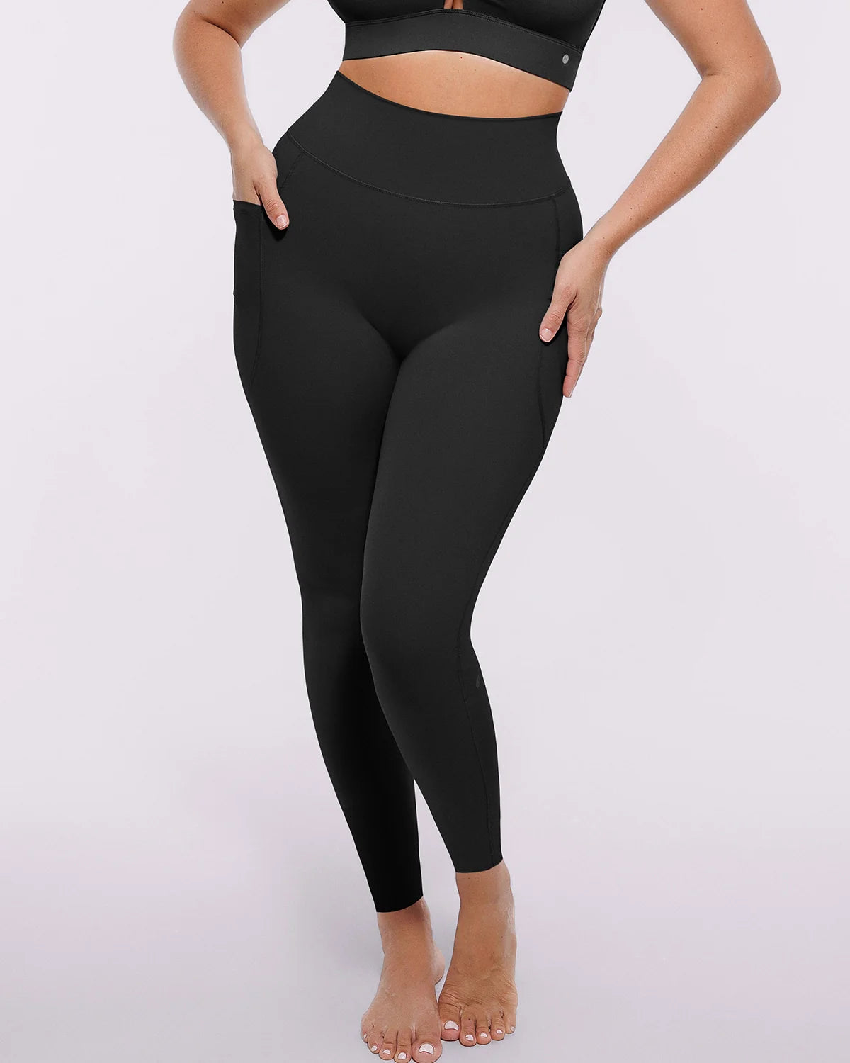 High-Waist Tummy Control Training Pocket Leggings