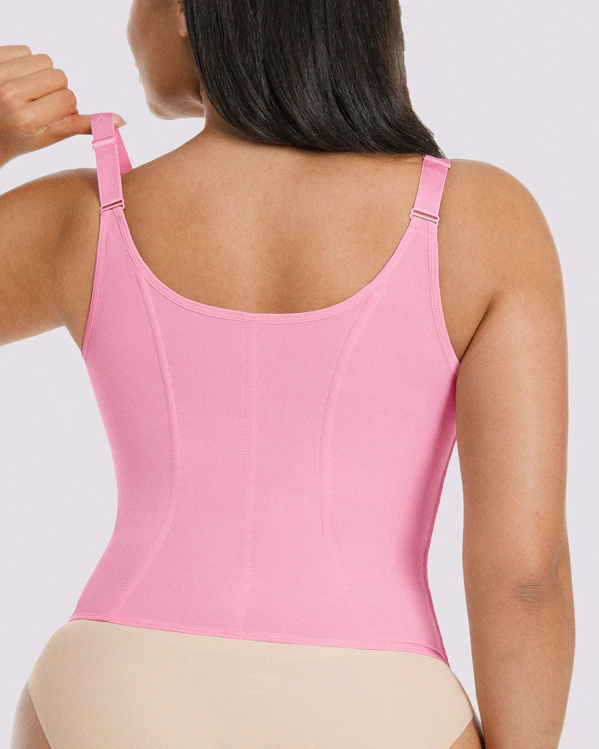 Tummy Control Corset Top with Padded Flare Jeans