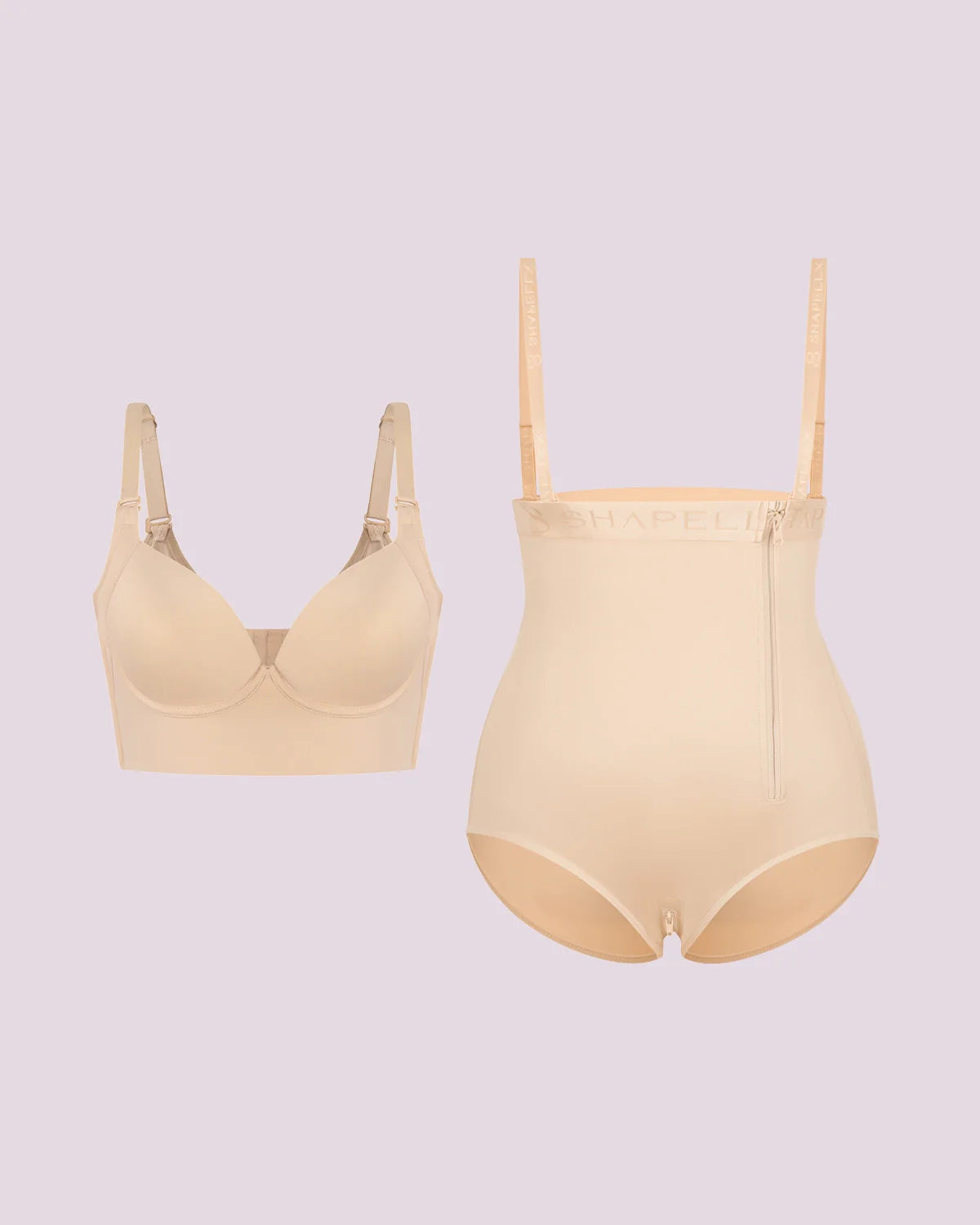Push-Up Bra and High-Waisted Brief Set