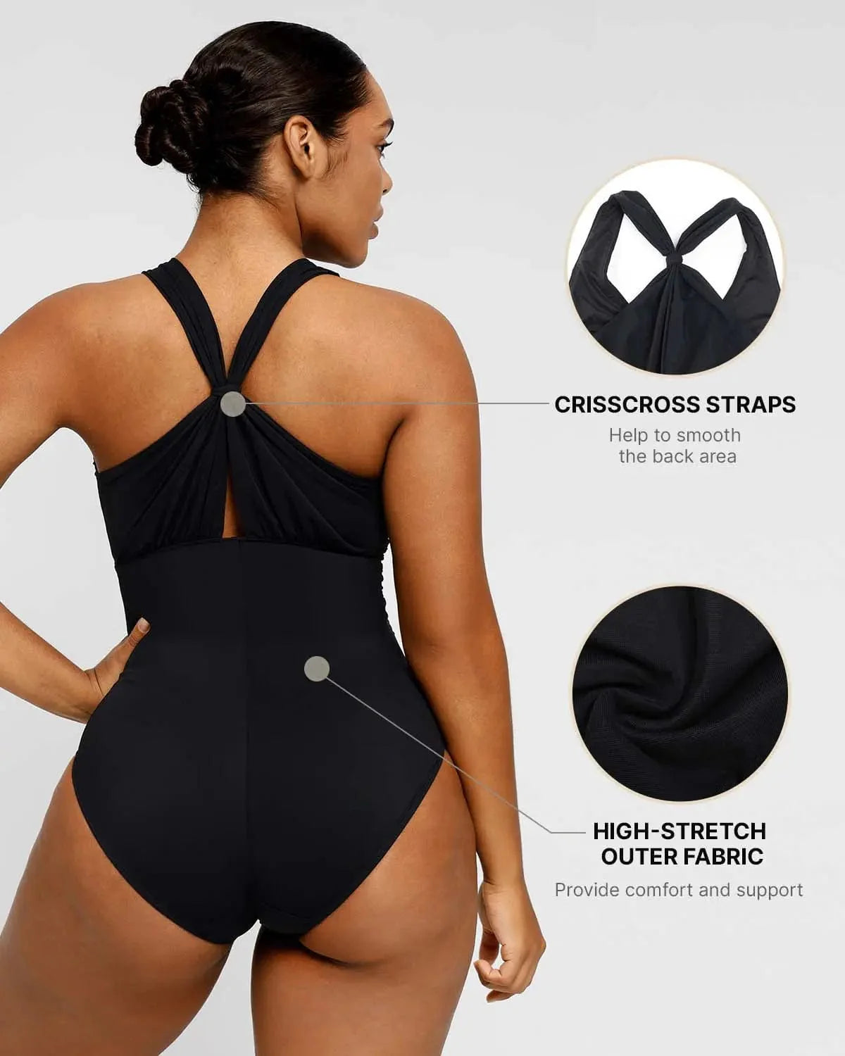Sculpting Ruched Twist-Front Shaping Swimsuit