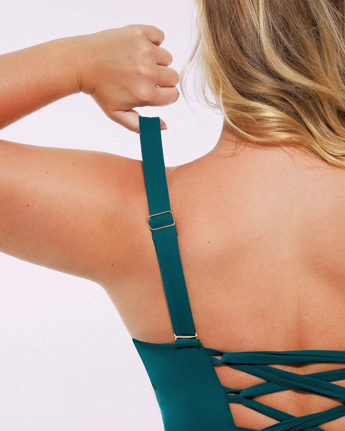 Sculpting Ruched V-Neck Shaping Swimsuit