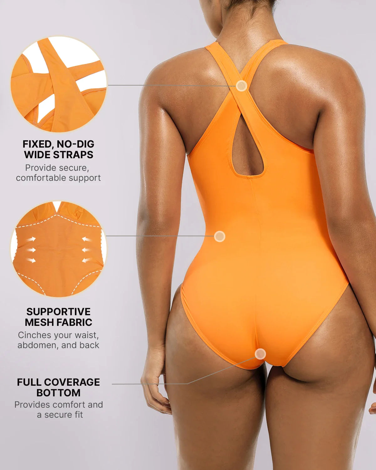 Plunge Corset Tummy Control Shaping Swimsuit