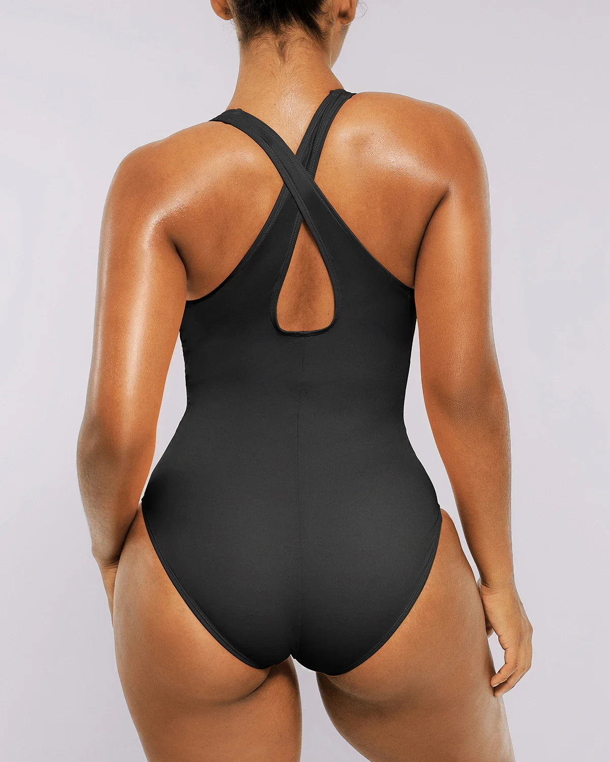 Plunge Corset Tummy Control Shaping Swimsuit