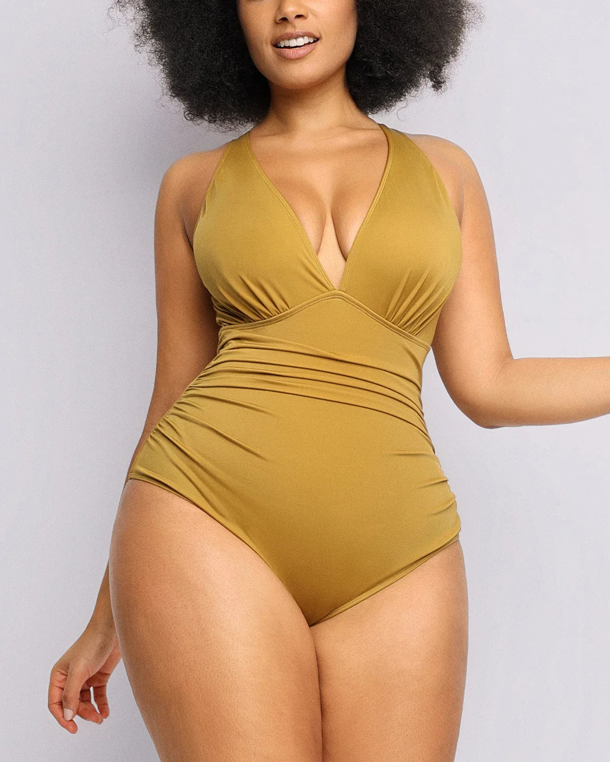 Sculpting Plunge Cutout Swimsuit
