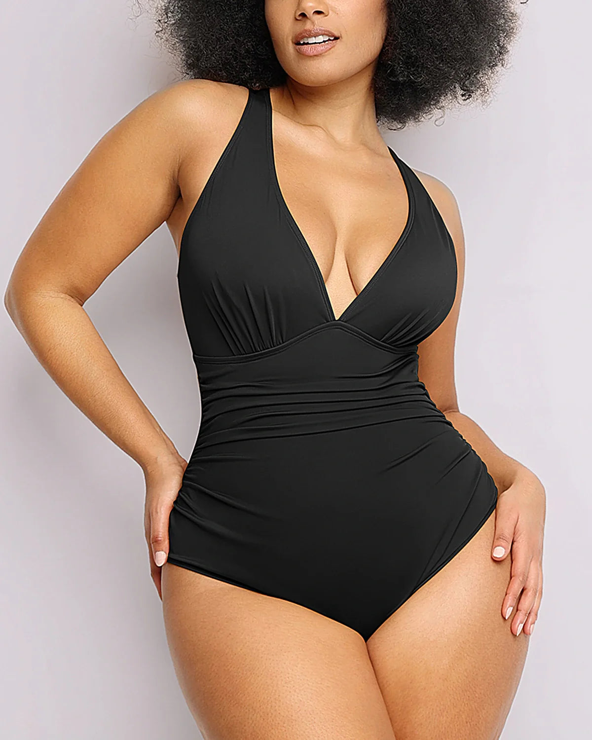 Sculpting Plunge Cutout Swimsuit