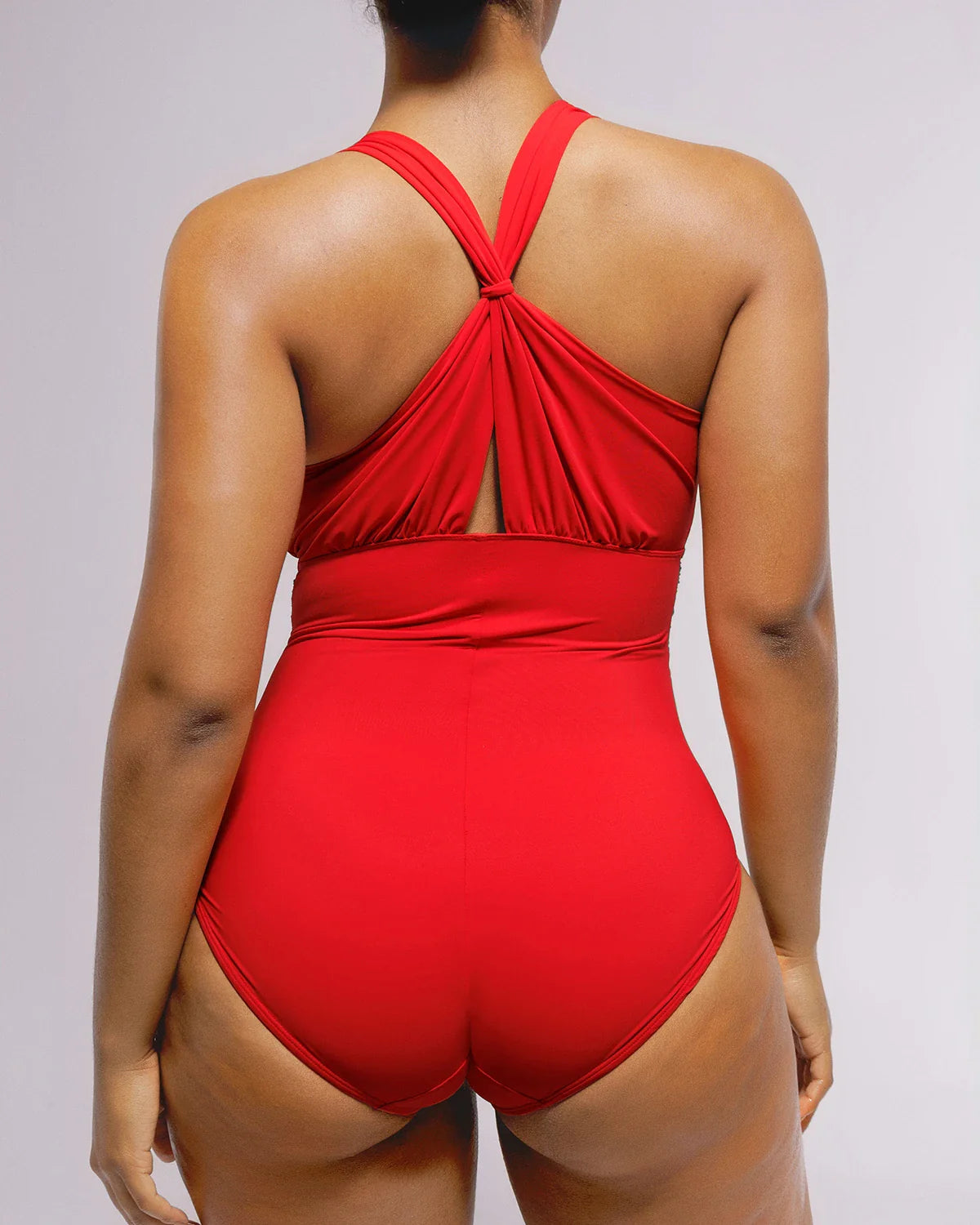 Sculpting Ruched Twist-Front Shaping Swimsuit
