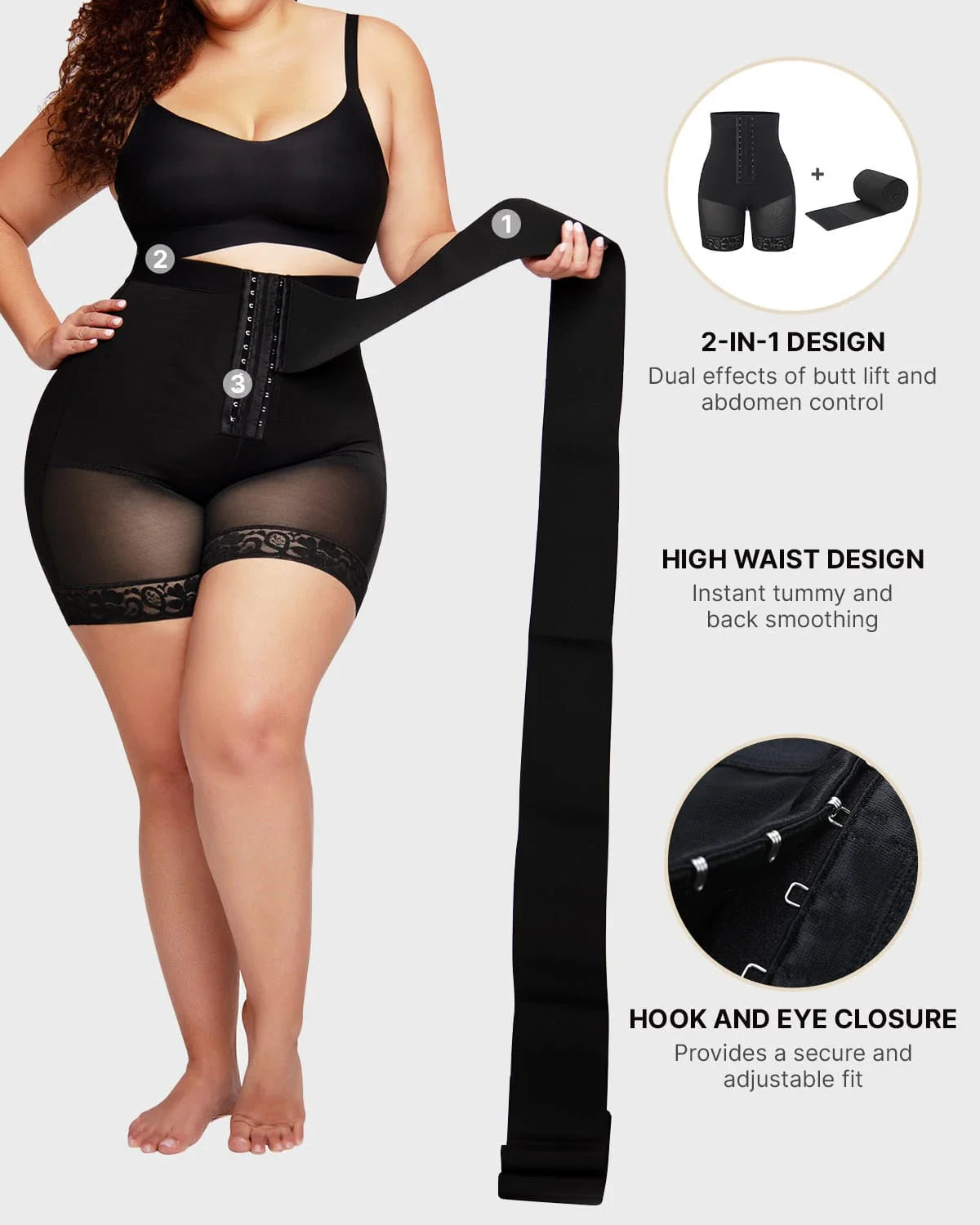 High-Waist Booty Lift Shaper Shorts