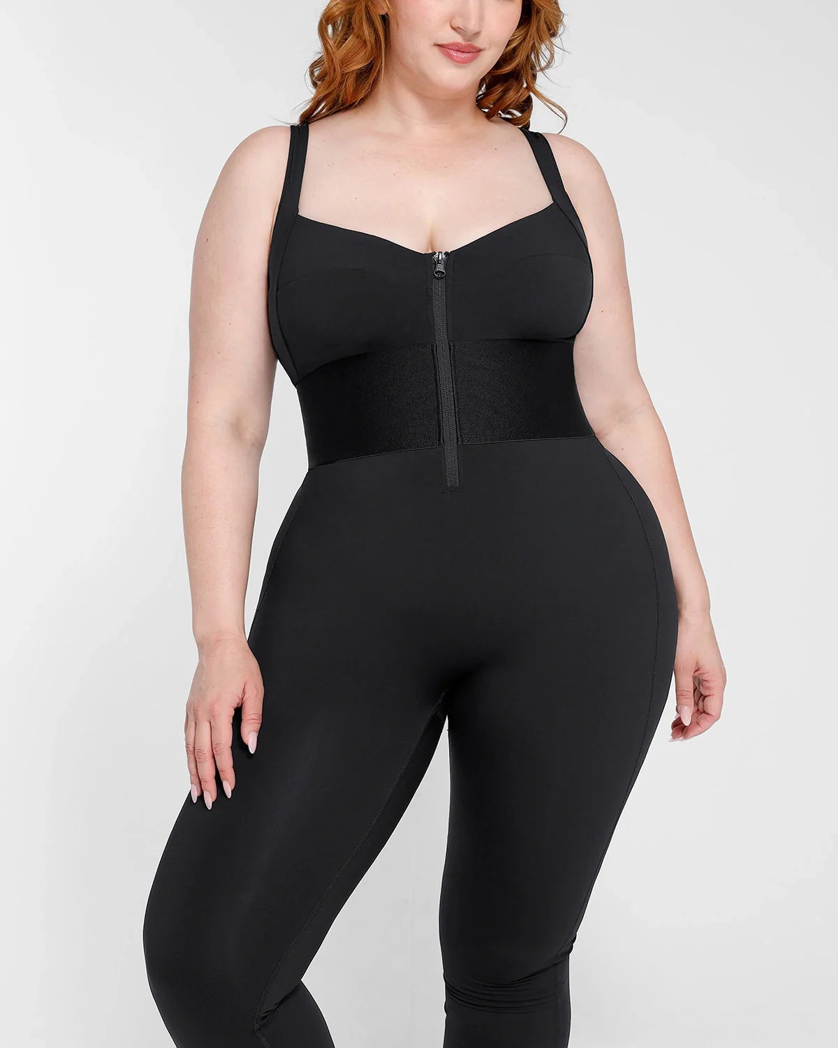 Sculpting Elastic Waistband Shaping Jumpsuit
