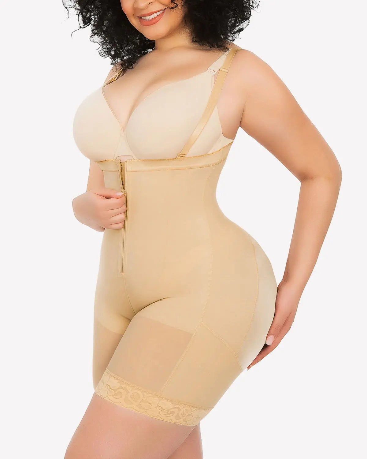 High-Waist Tummy Control Compression Mid Thigh Short