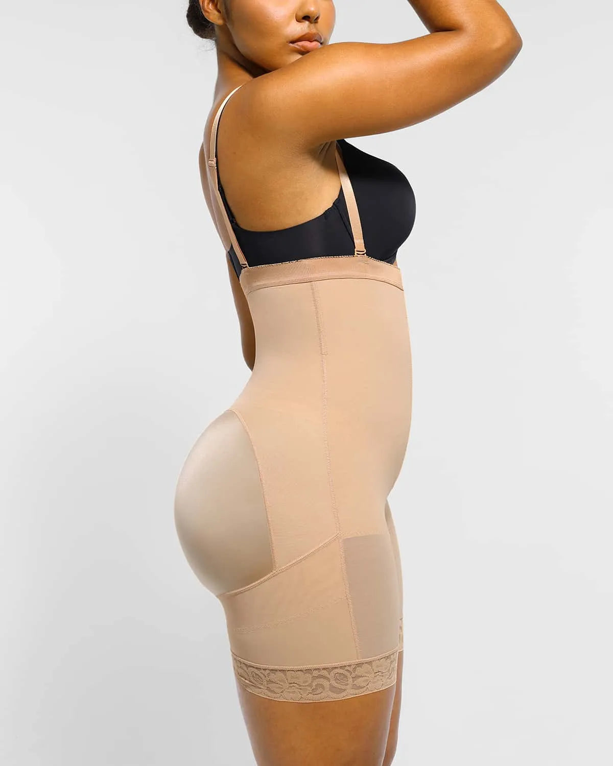 High-Waist Tummy Control Compression Mid Thigh Short