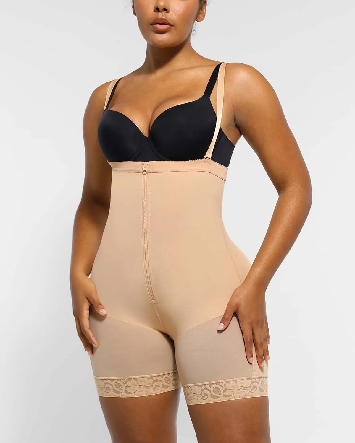 High-Waist Tummy Control Compression Mid Thigh Short