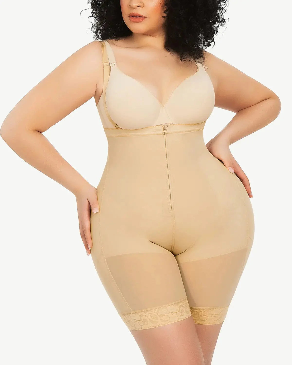 High-Waist Tummy Control Compression Mid Thigh Short