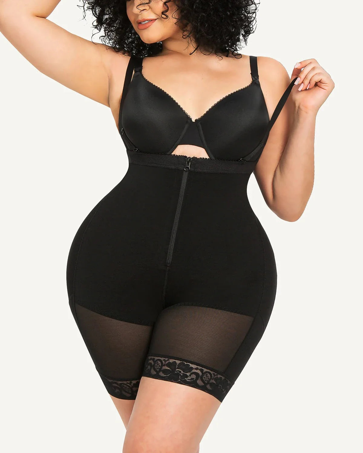 High-Waist Tummy Control Compression Mid Thigh Short