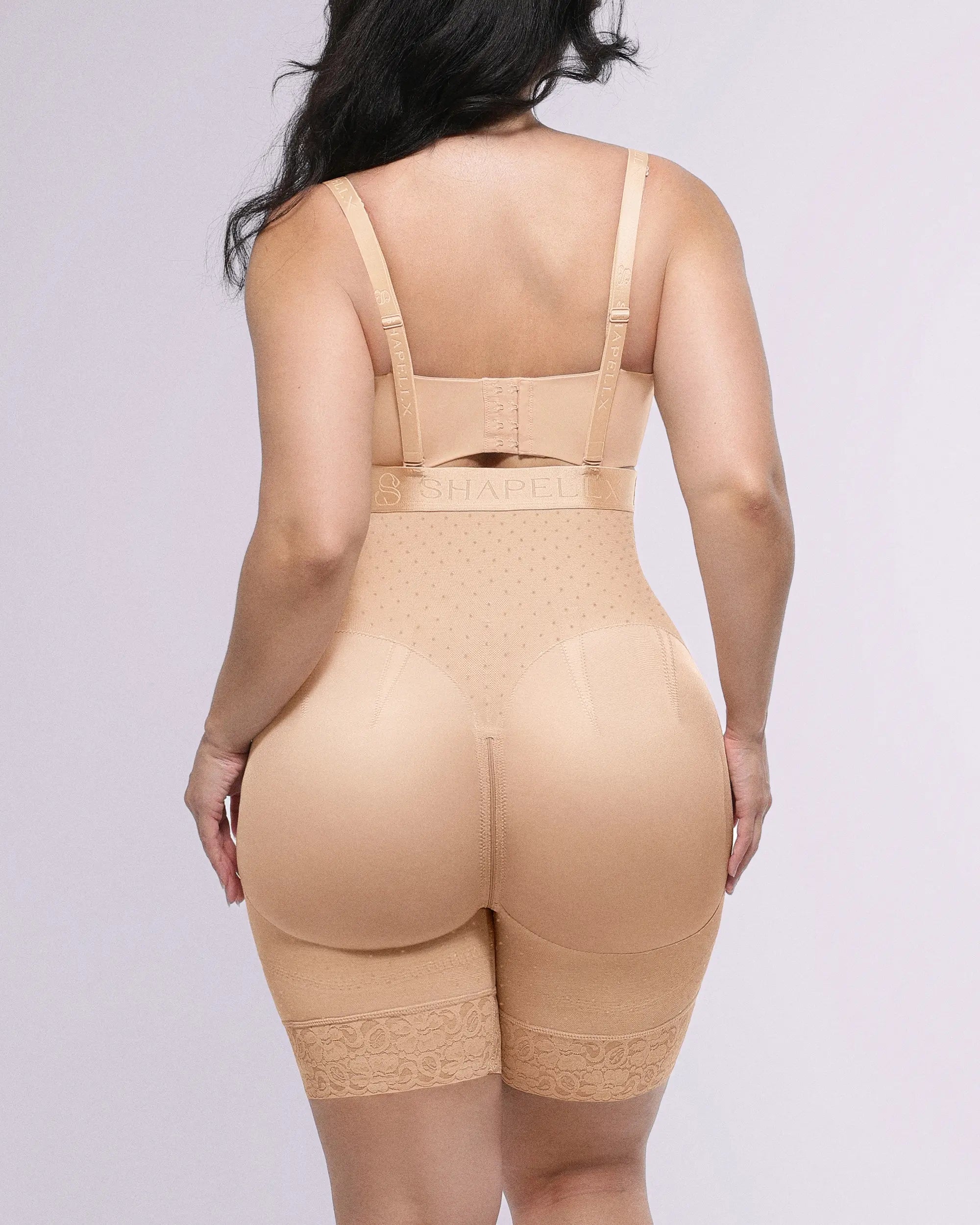High-Waist Tummy Control Polka Dot Shaper Shorts