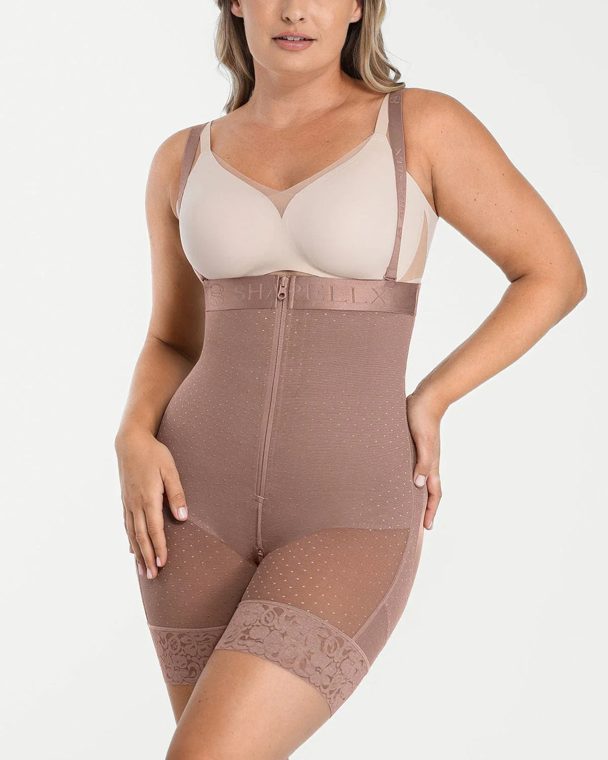 High-Waist Tummy Control Polka Dot Shaper Shorts
