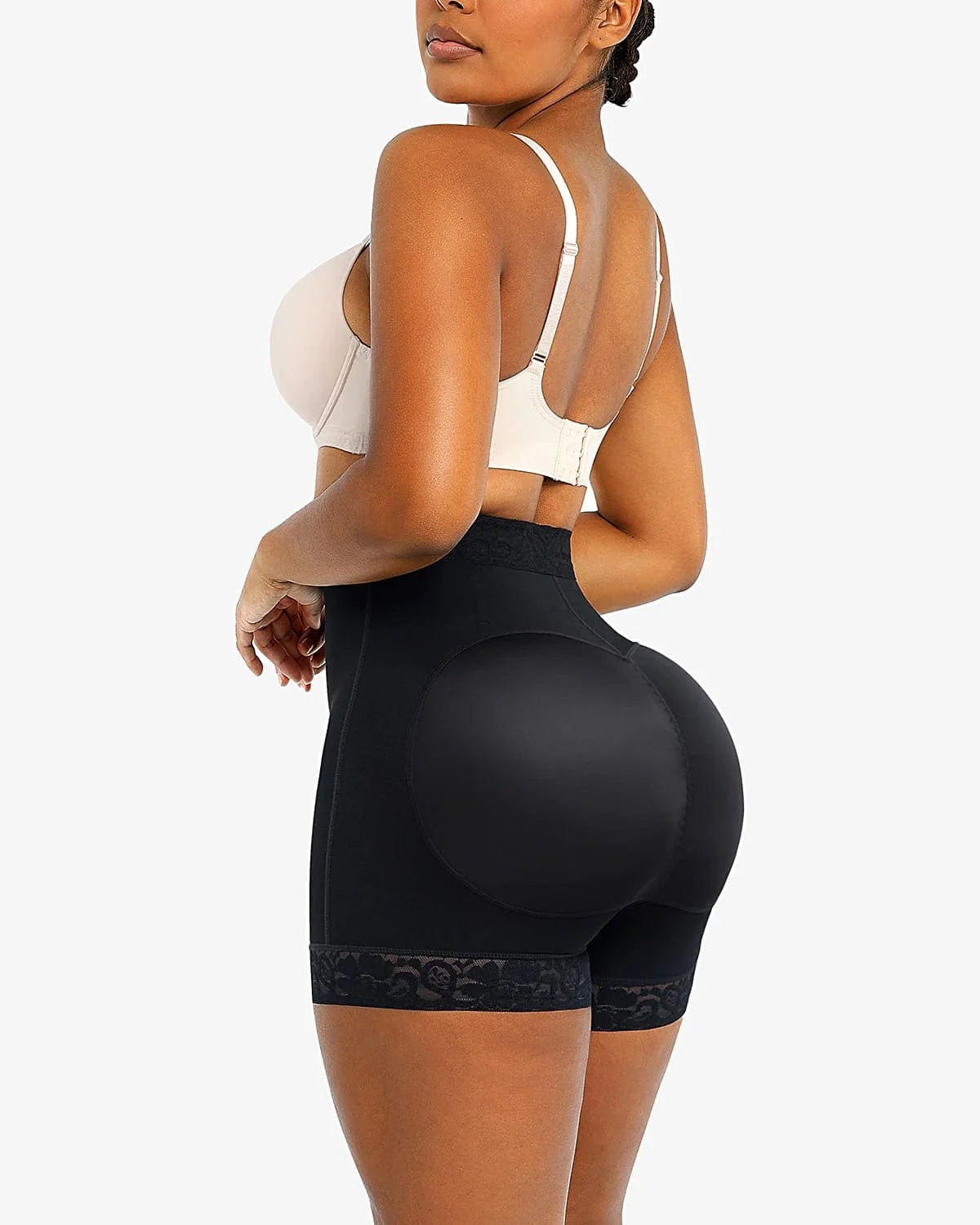 Lace Steel Boned Butt Enhancer Shaper Shorts