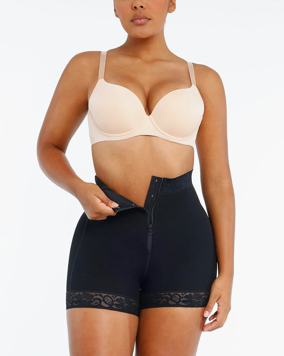 Lace Steel Boned Butt Enhancer Shaper Shorts