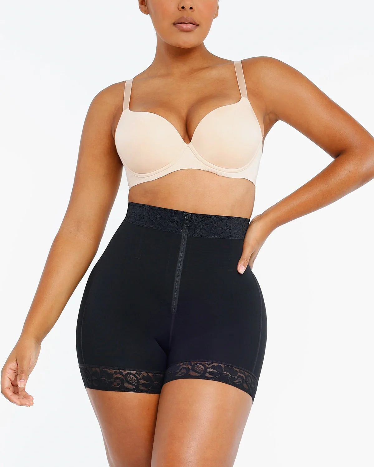 Lace Steel Boned Butt Enhancer Shaper Shorts