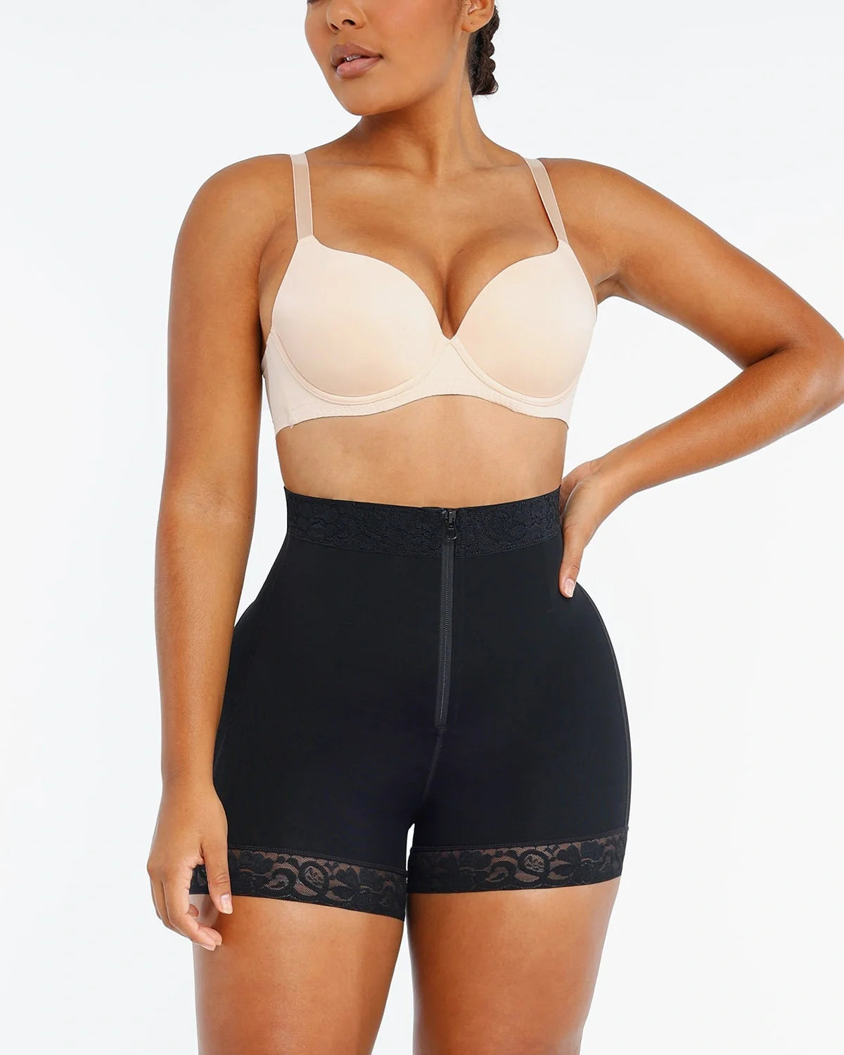 Lace Steel Boned Butt Enhancer Shaper Shorts
