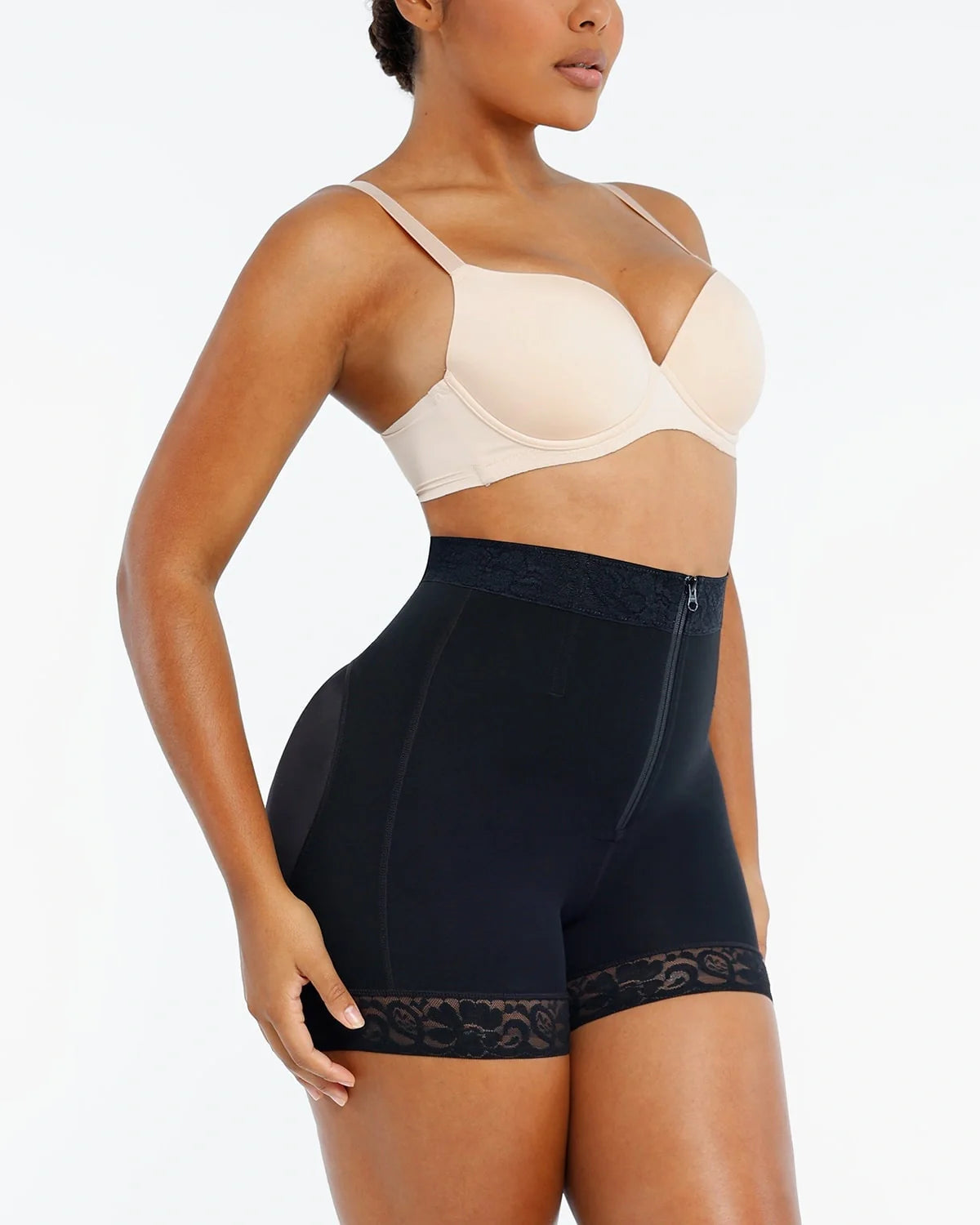 Lace Steel Boned Butt Enhancer Shaper Shorts