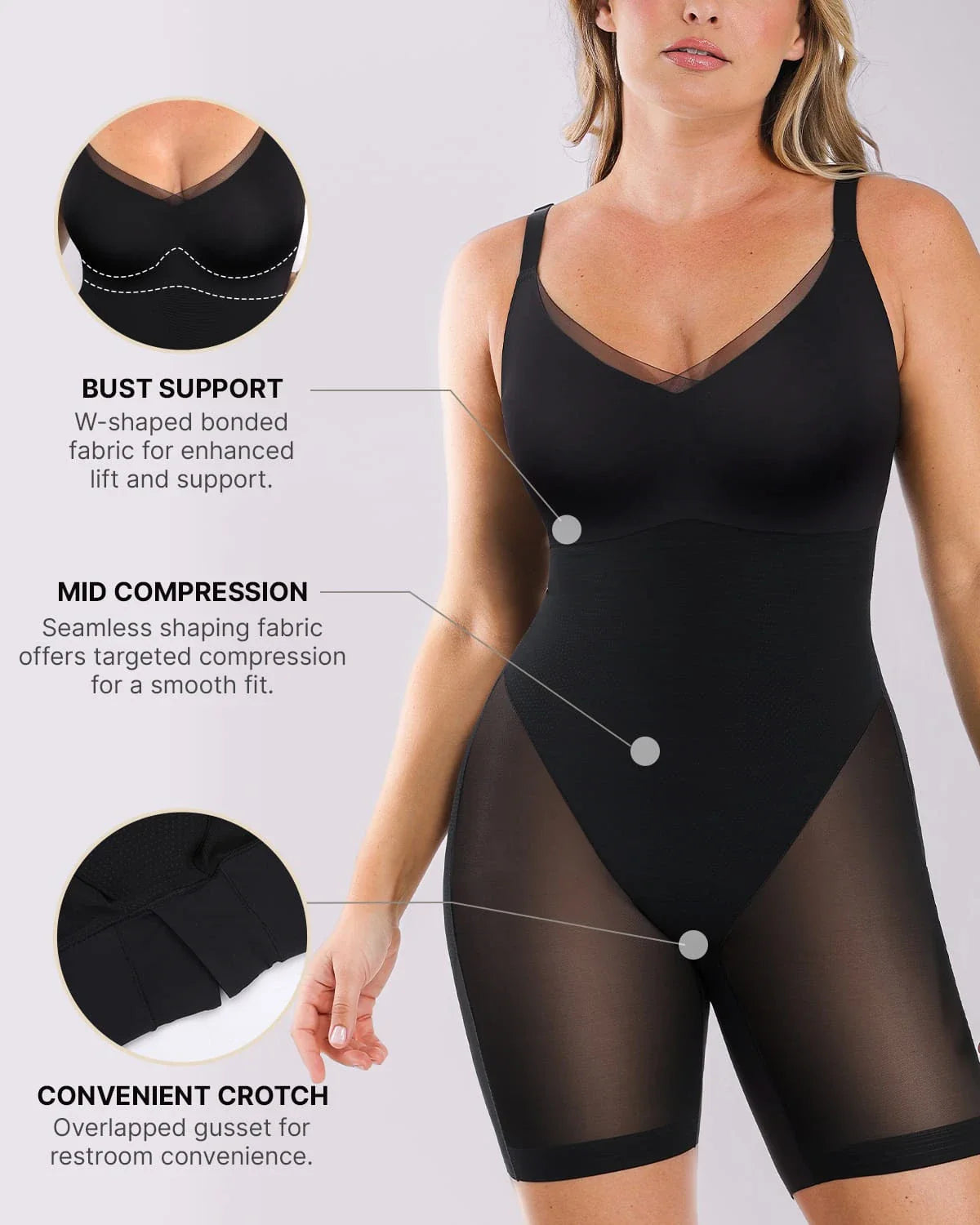 Mesh Butt-Lifting Sculpting Bodysuit