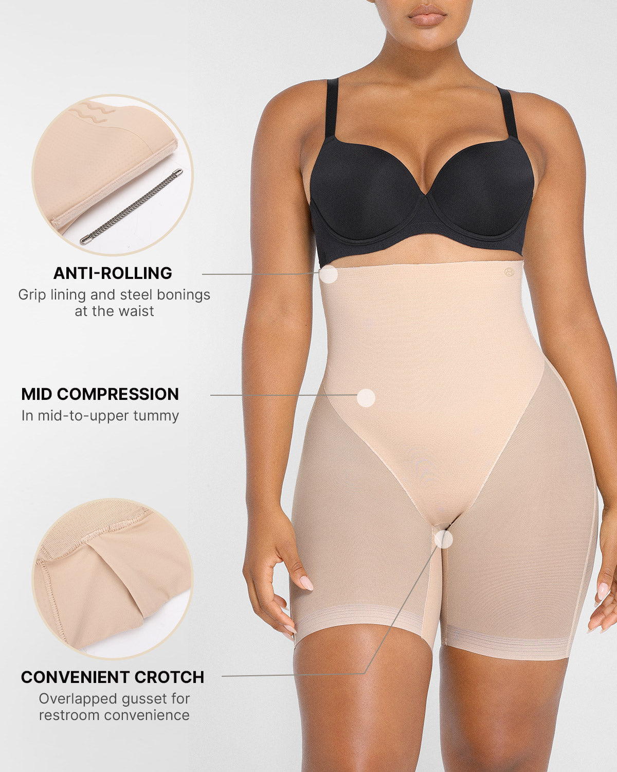 Butt-Lifting Mid Thigh Shaper Shorts