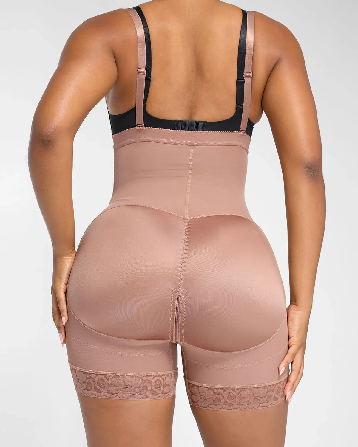 Plus Size Sculpting Side Zipper Shaper Shorts