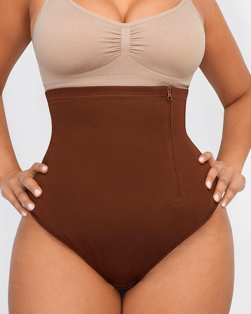Sculpting Side Zip Thong Shaper