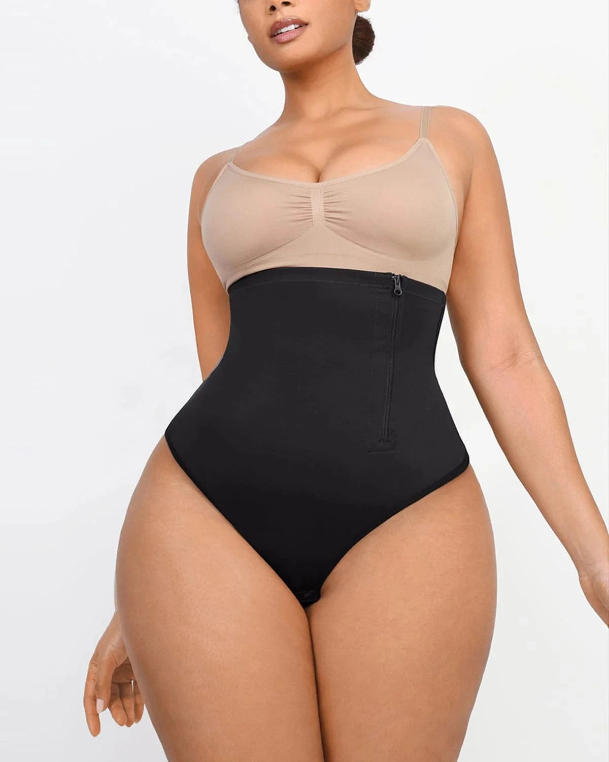 Sculpting Side Zip Thong Shaper