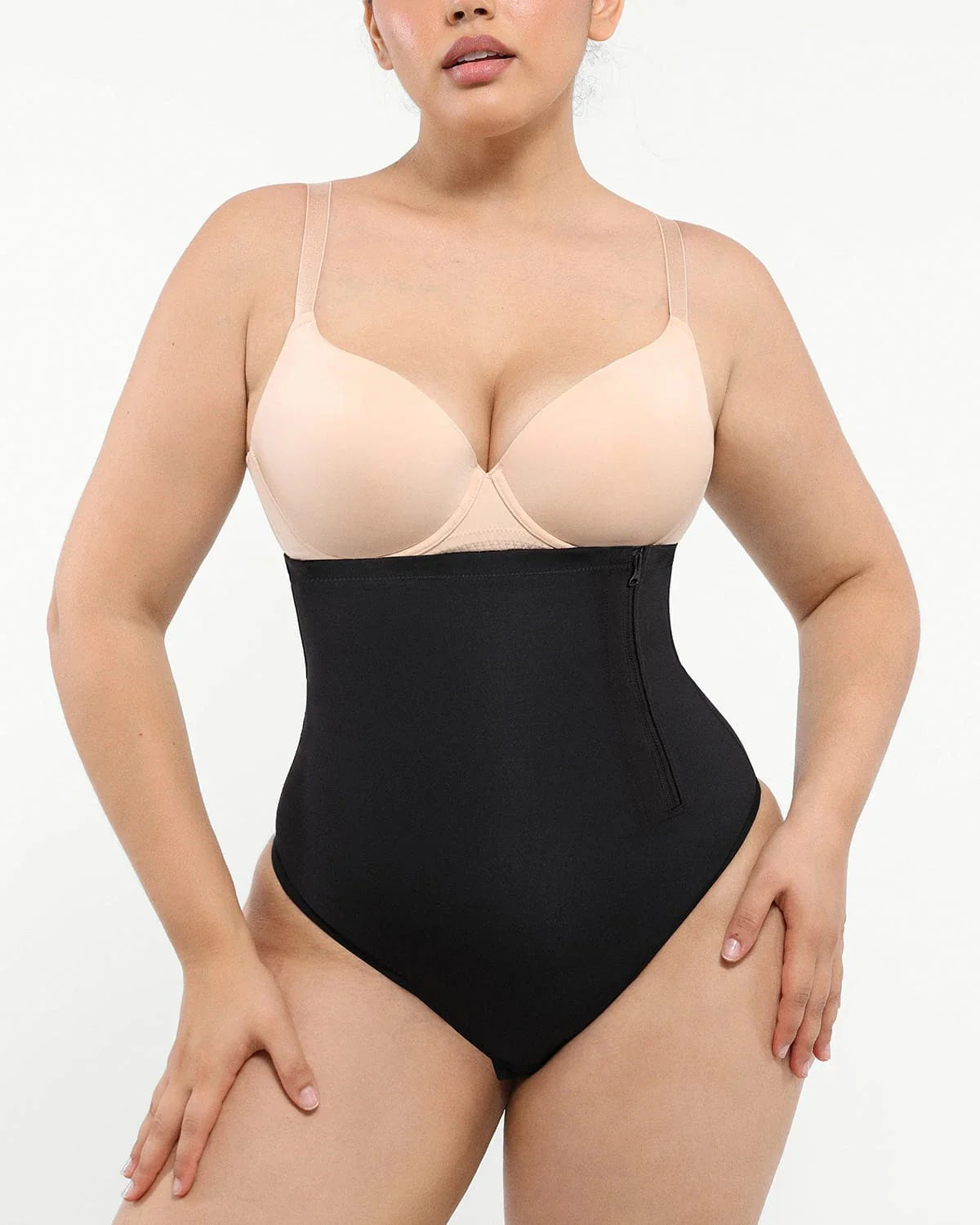 Sculpting Side Zip Thong Shaper