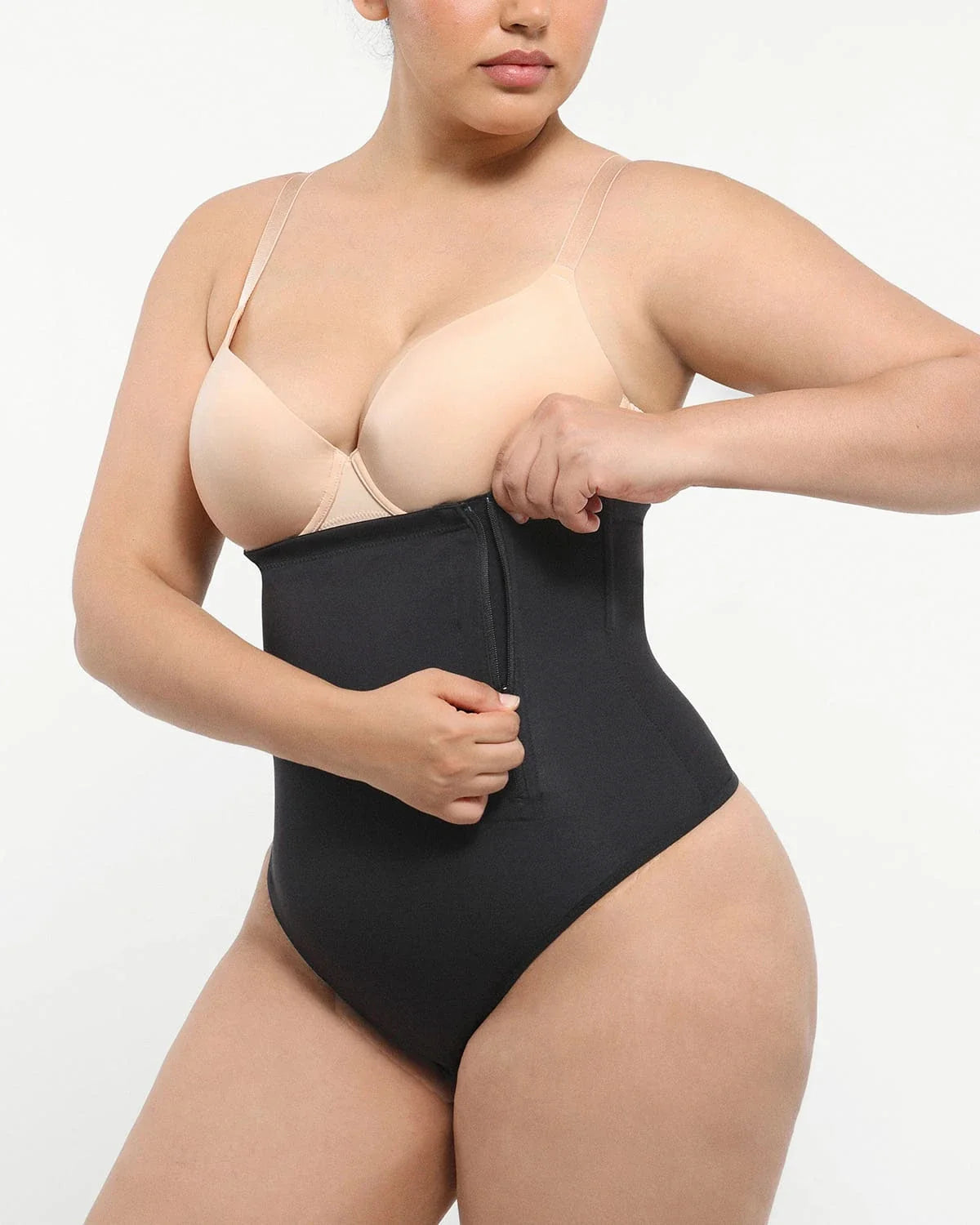 Sculpting Side Zip Thong Shaper