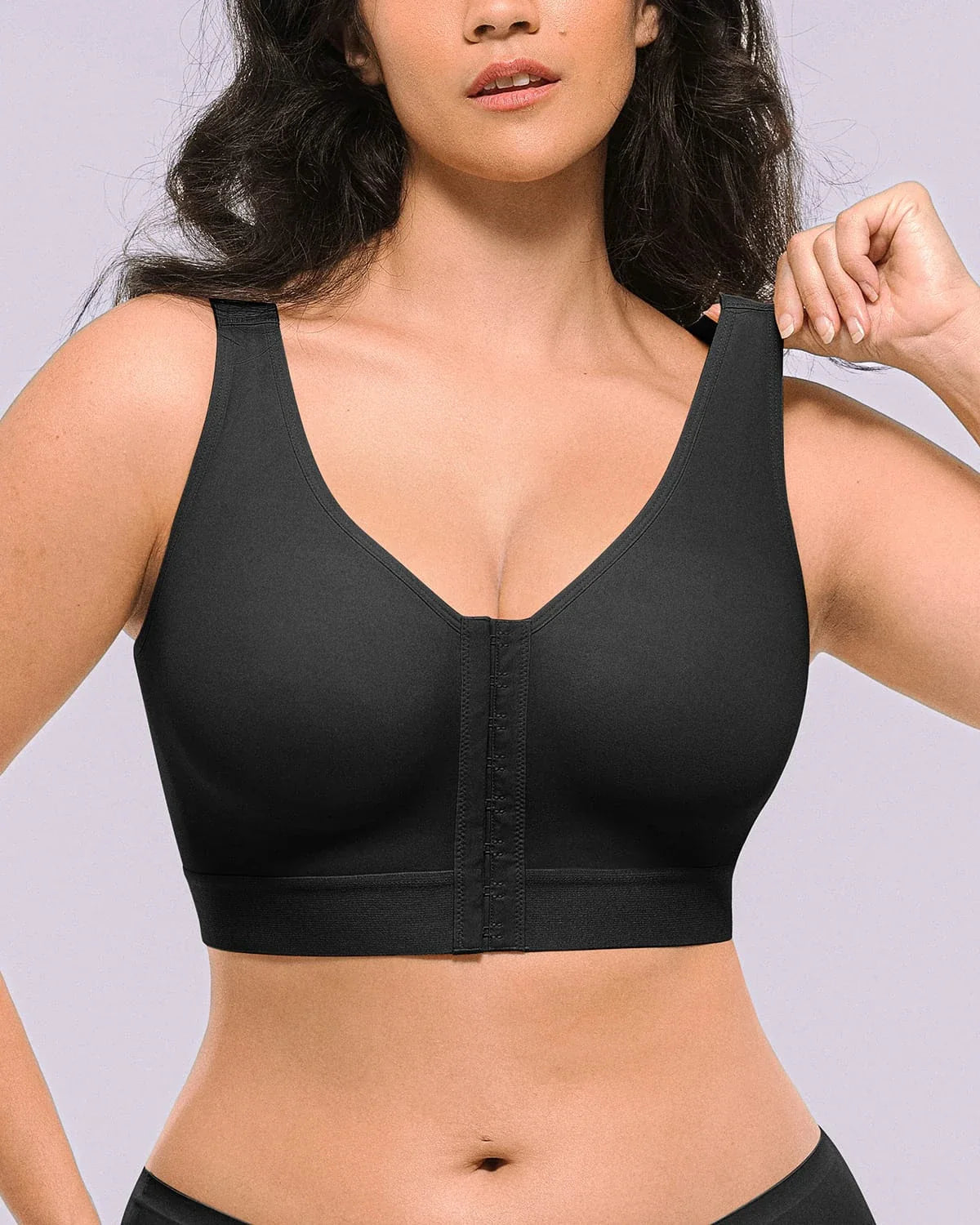 Unlined Wireless Back Support Bra and Brief Set