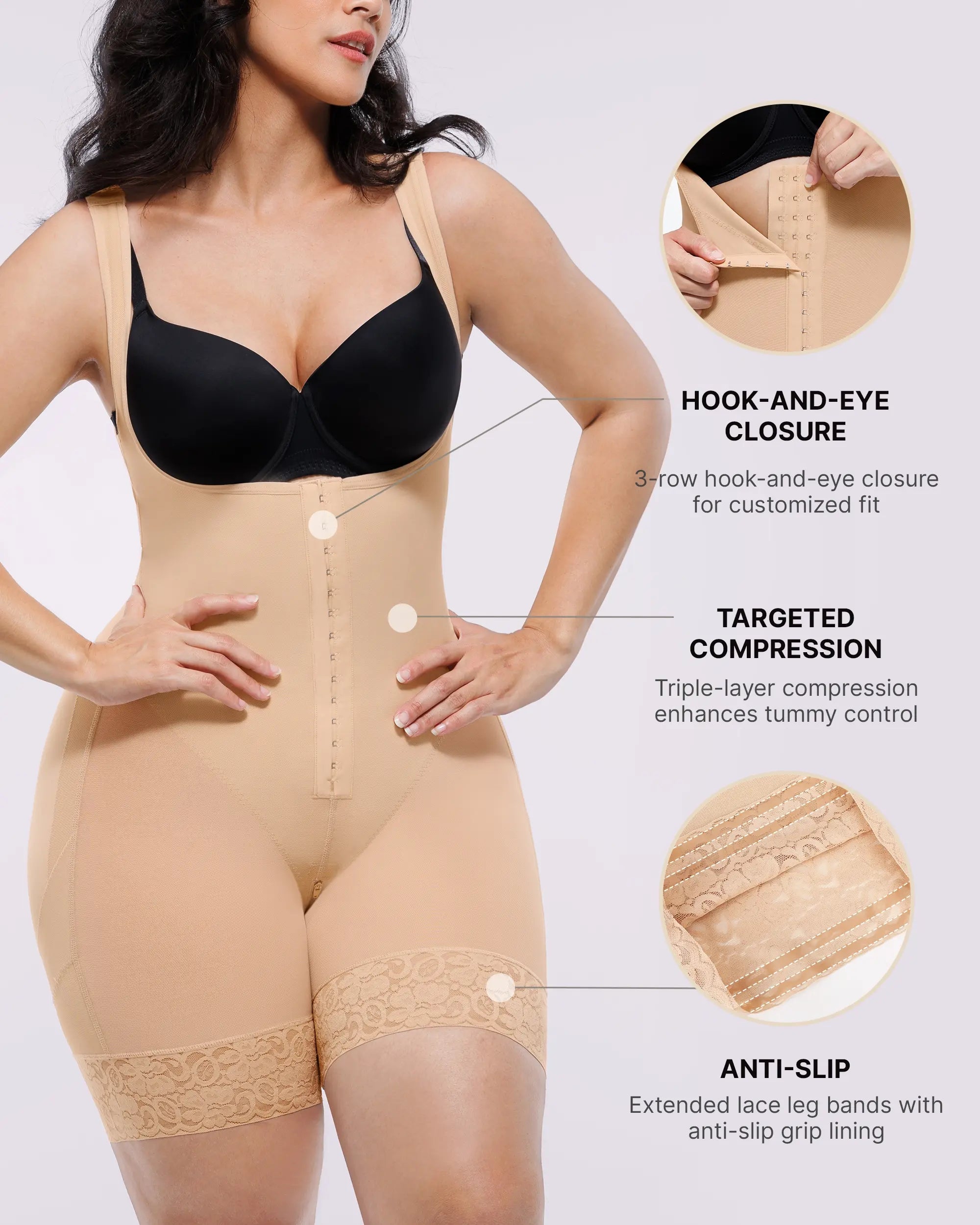 Extreme Compression Open Bust Shaping Bodysuit