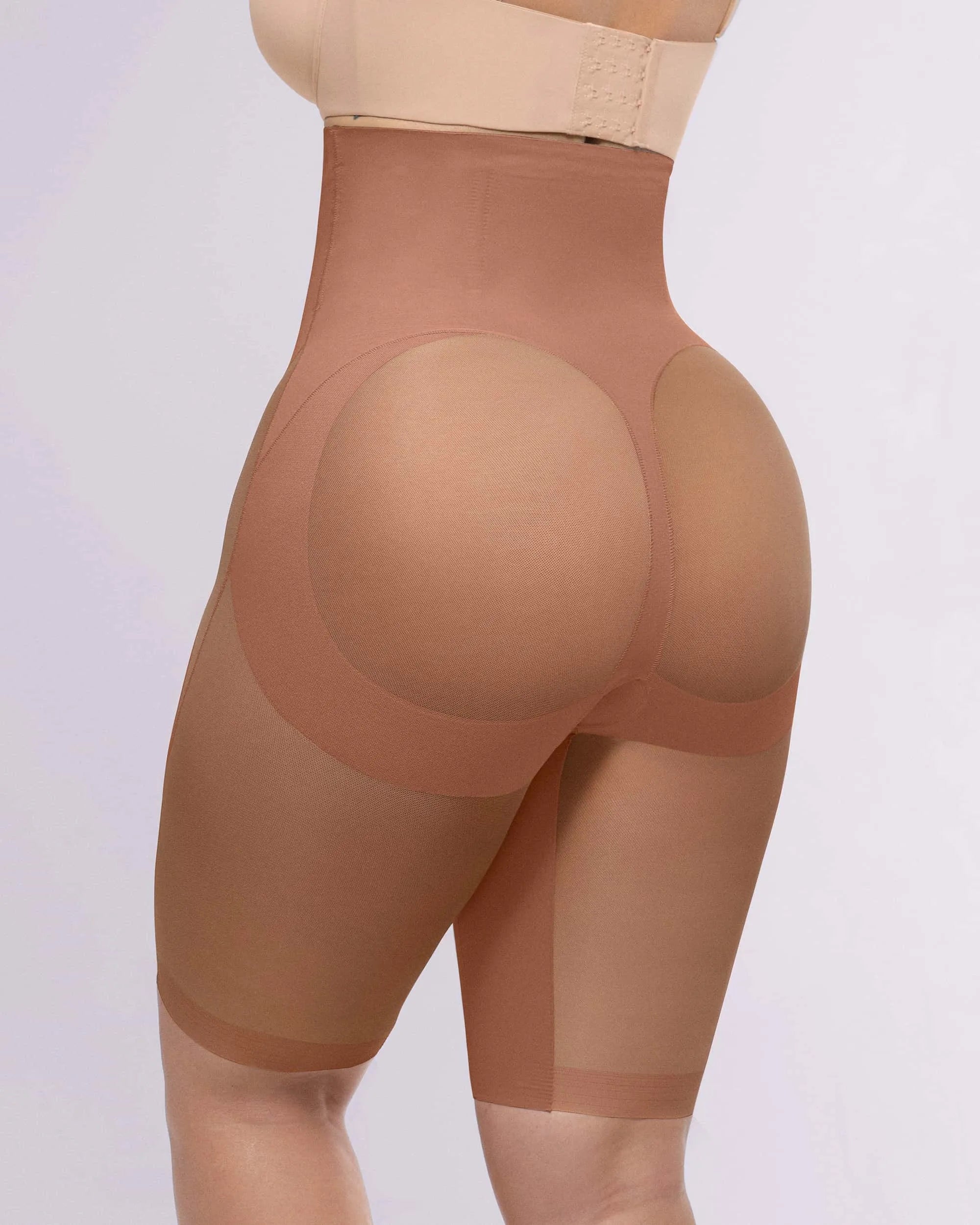 Butt-Lifting Mesh Above-Knee Shaper Shorts