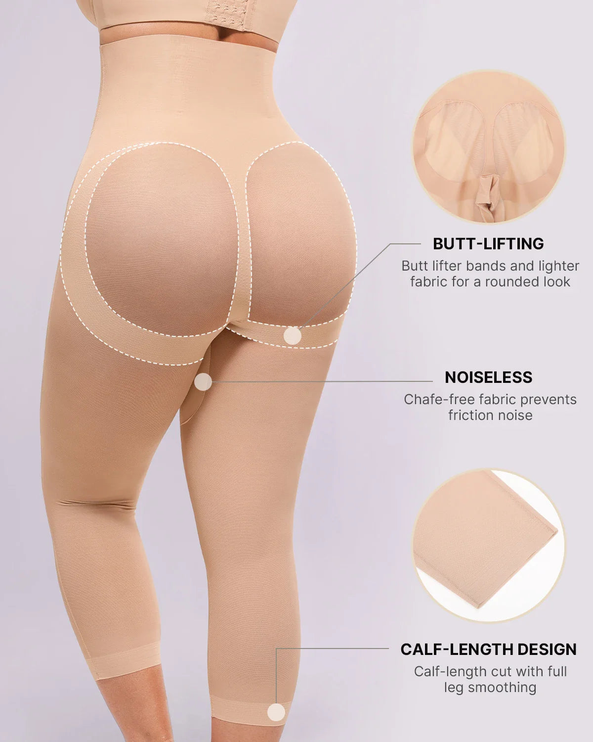 Butt-Lifting Mesh Capri Leggings