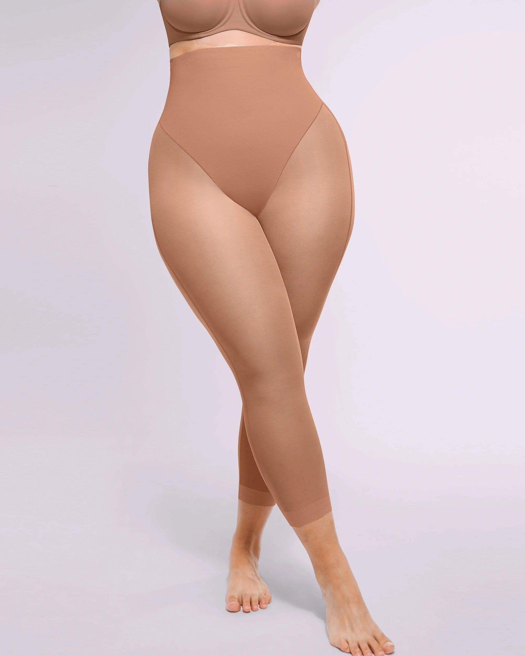 Butt-Lifting Mesh Capri Leggings