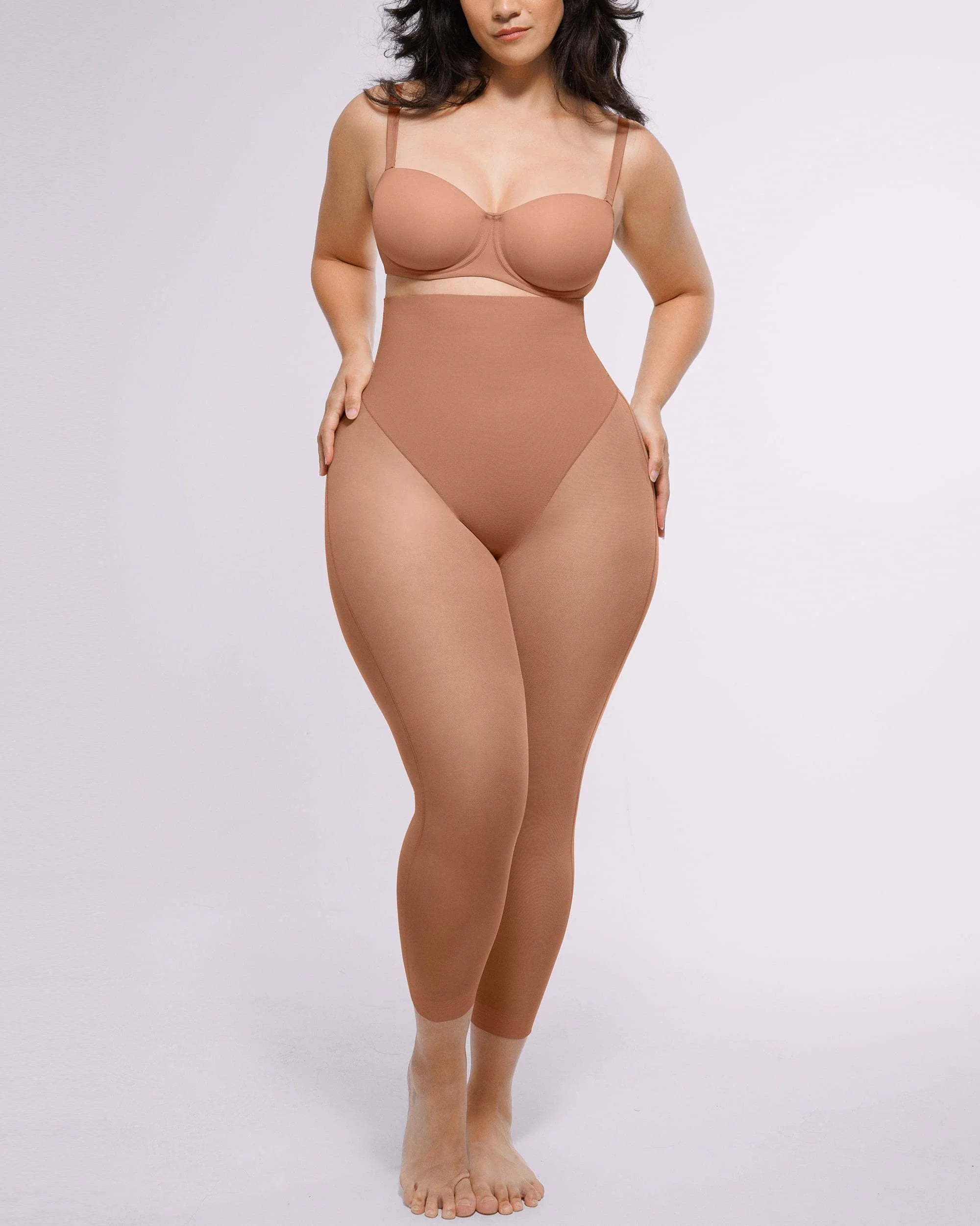 Butt-Lifting Mesh Capri Leggings