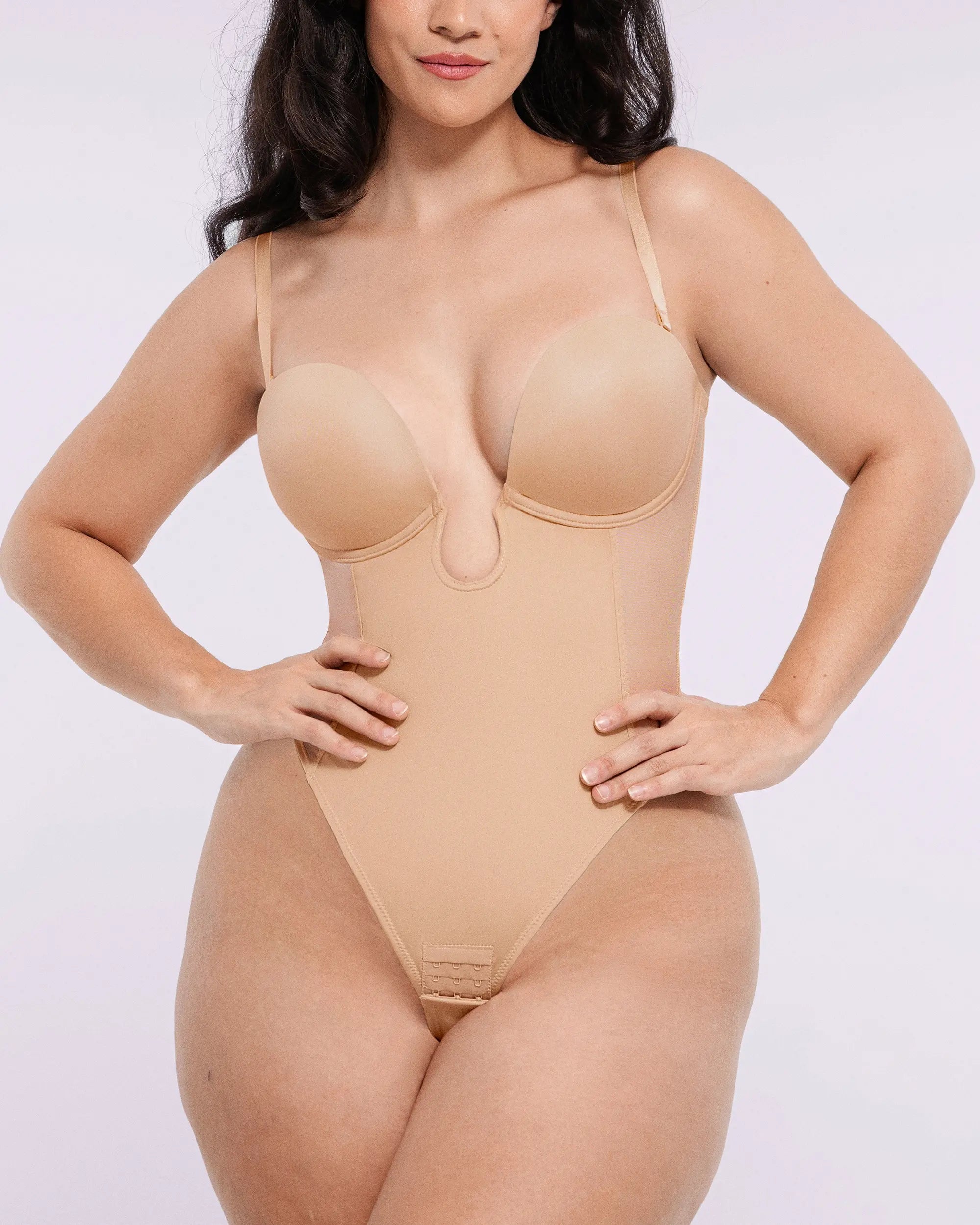 Deep Plunge Low-Back Sculpting Bodysuit