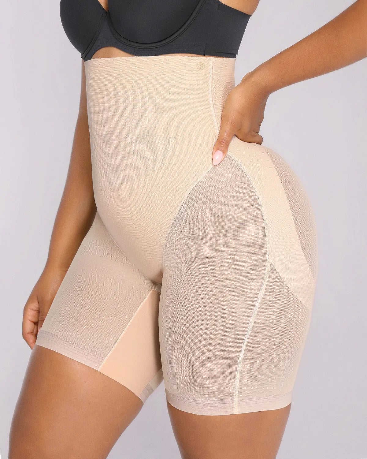 High-Waist Tummy Control Sculpting Mid Thigh Short