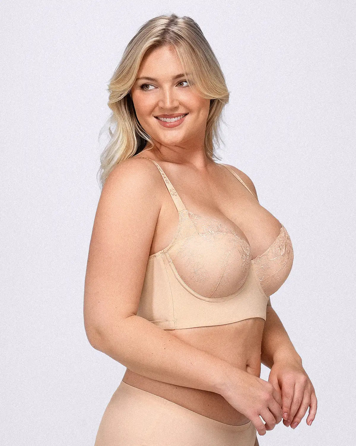 Back Smoothing Lace Underwire Bra