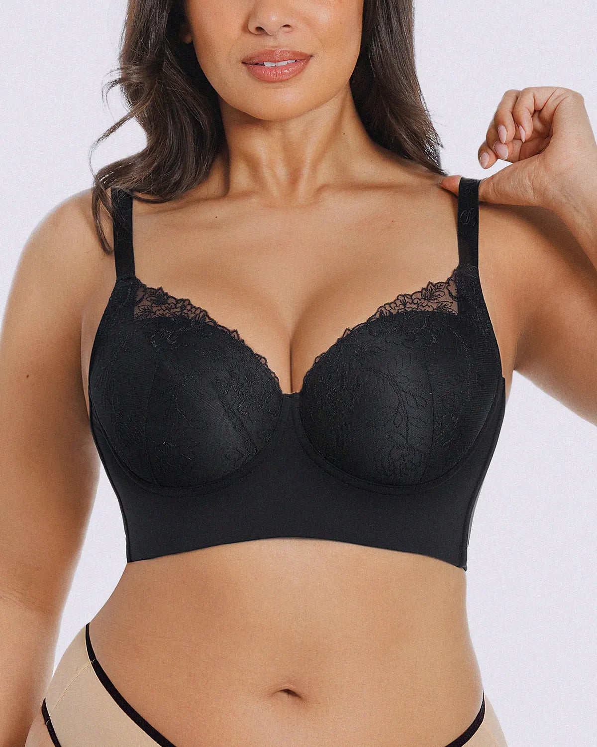 Back Smoothing Lace Underwire Bra